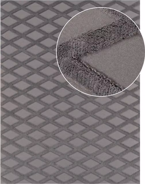 Alfombra lavable Utah color antracita An/P: 200 x 280 cm