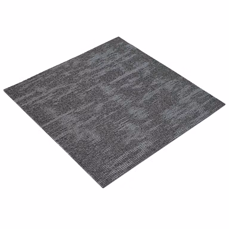 Set de 4 azulejos de alfombra modernos vidaXL en color gris, fabricados en polipropileno con pelo en bucle, An/P: 50 x 50 cm
