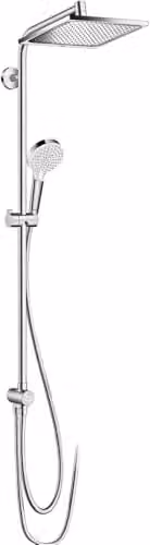 Sistema de ducha Hansgrohe con columna rígida y dos tipos de chorro, cromo