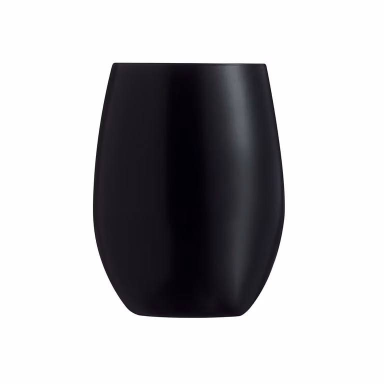 Juego de 6 vasos altos de vidrio negro de 36 cl Chef&Sommelier