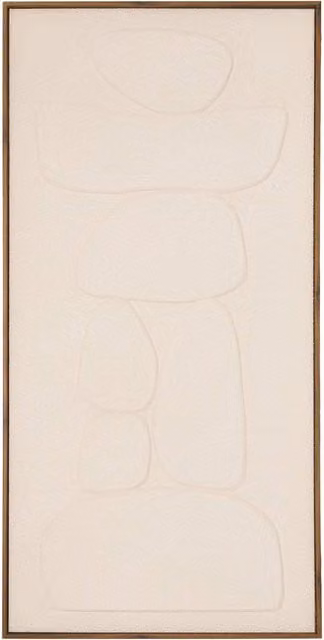 Lienzo rectangular Roger de Atmosphera en color beige y madera, An: 58 cm, Al: 116 cm