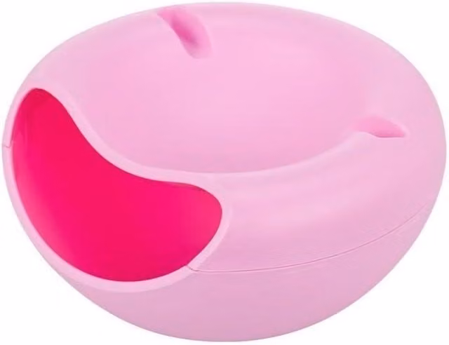 Plato para frutos secos Vitata rosa con soporte para teléfono y doble capa para niñas