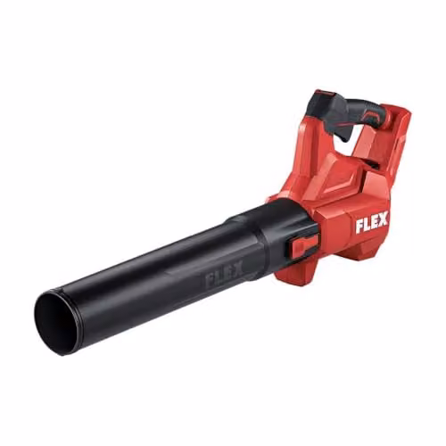 Soplador de hojas inalámbrico Flex de 18 V con motor sin escobillas y diseño compacto en color rojo