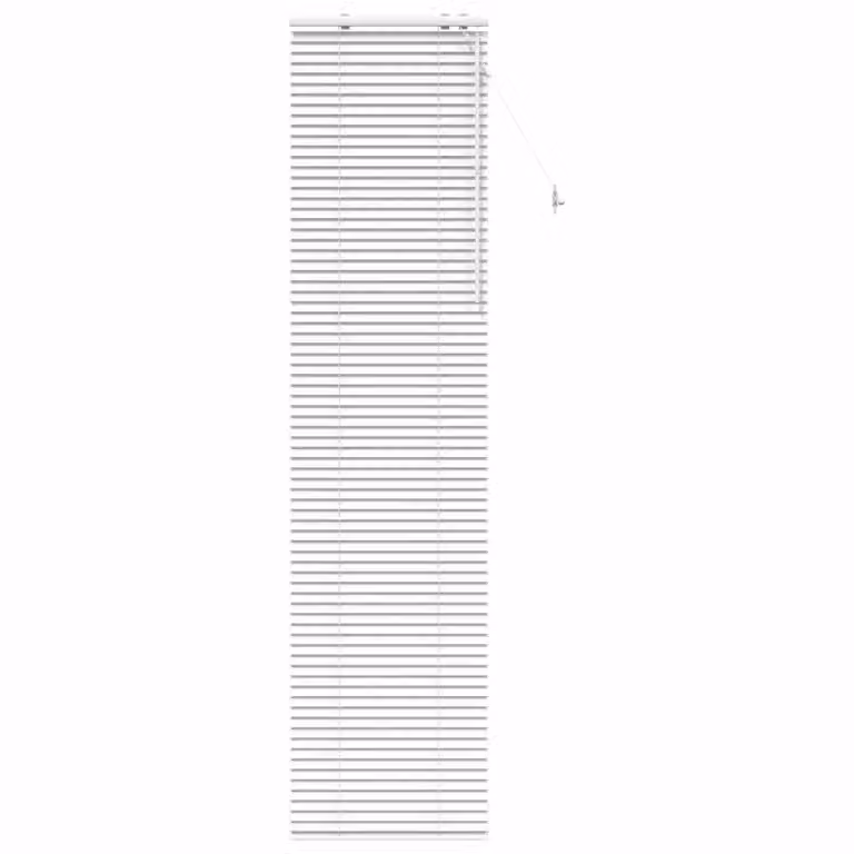 Persiana veneciana vidaXL de madera en color blanco, An/Al: 55 x 250 cm, con lamas de 35 mm