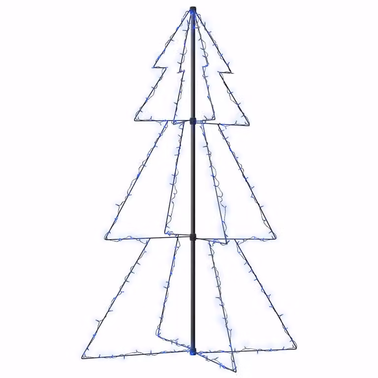 Árbol de Navidad con 200 luces LED azules de vidaXL para interior y exterior, An/P/Al: 98 x 98 x 150 cm