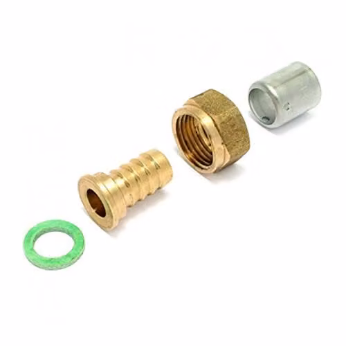 Tuerca libre de enganche recta Comap P7359G de latón color amarillo para gama Pexpress de 20x1,9-1/2"
