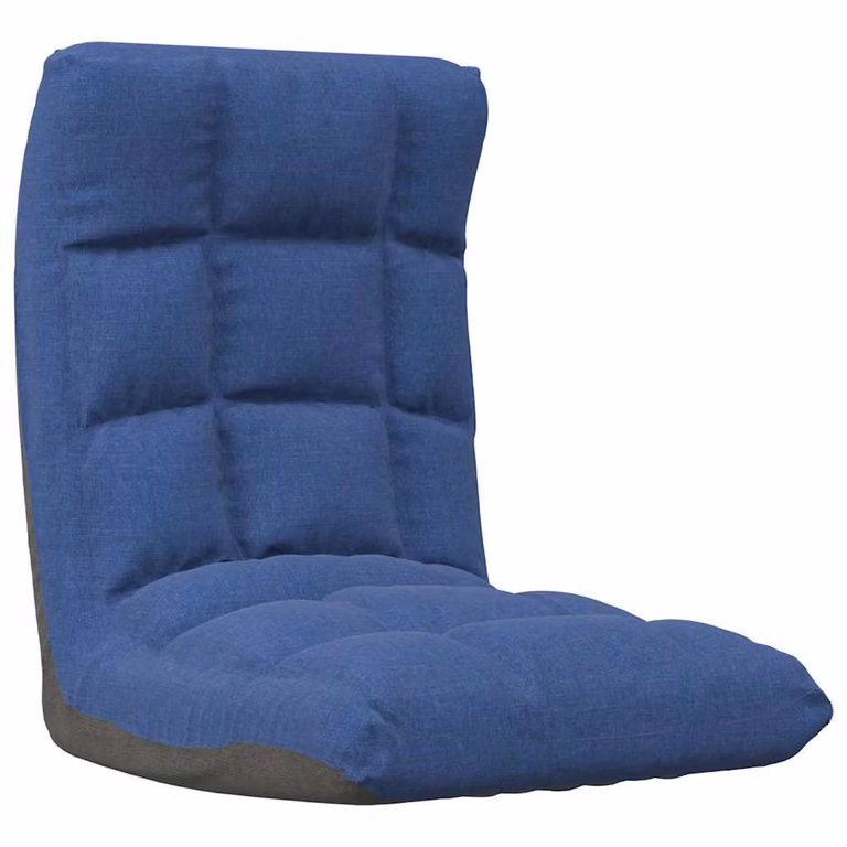Silla de suelo plegable vidaXL en tela azul para adultos