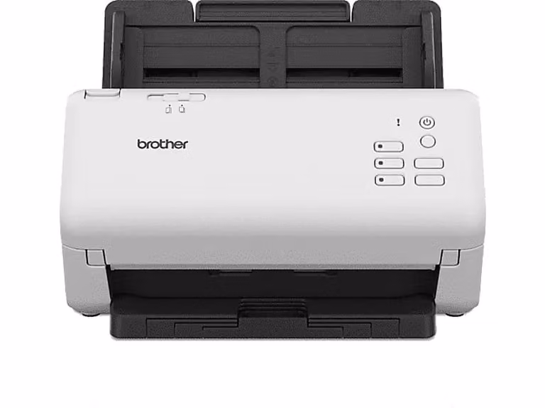Escáner de alimentación de hojas Brother ADS4300N con conexión Ethernet y USB, 600 ppp, Negro y Blanco