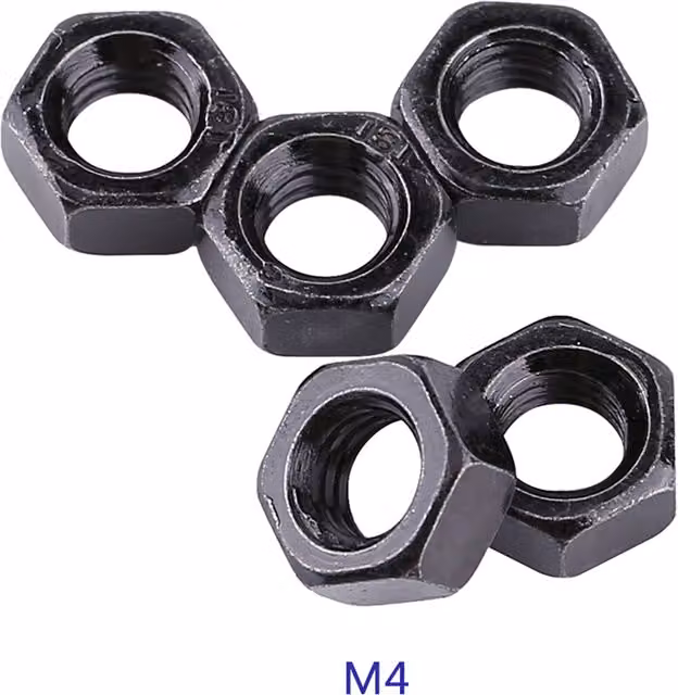 Tu tuerca hexagonal Infinite de acero galvanizado clase de resistencia 8.8 DIN 934 M4 en color negro