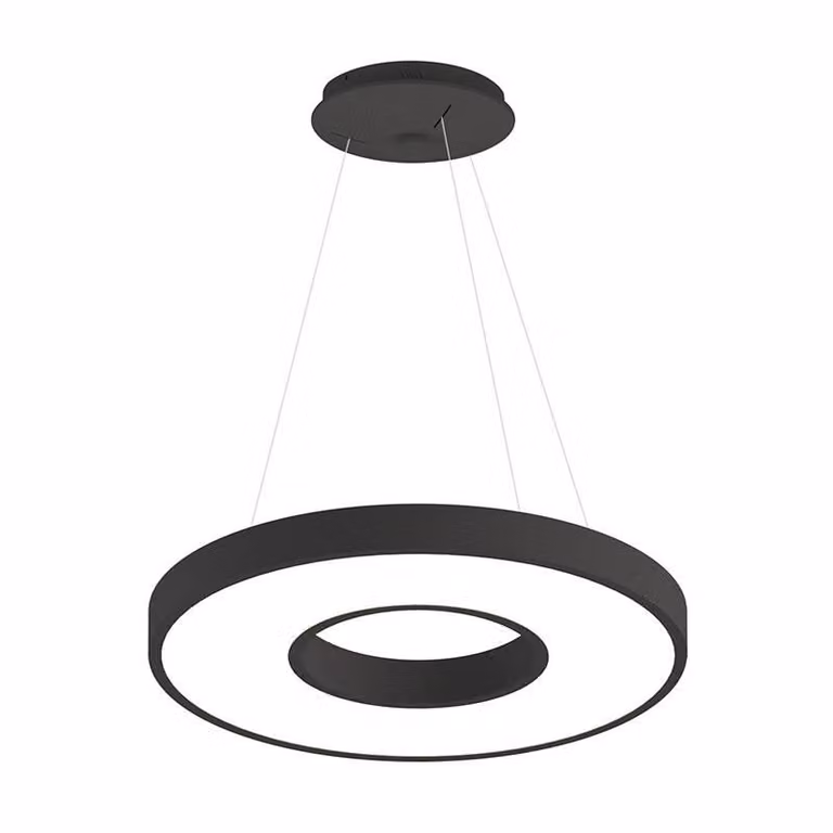 Lámpara colgante LEDBOKS Bering regulable en negro y blanco, 40W, Diámetro: 60 cm
