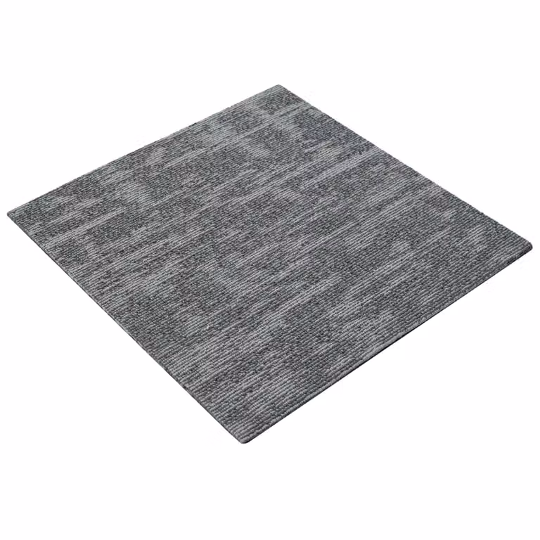 Set de 36 azulejos de alfombra modernos vidaXL en color gris, fabricados en polipropileno con pelo en bucle, An/An/Al: 50 x 50 x 0,9 cm