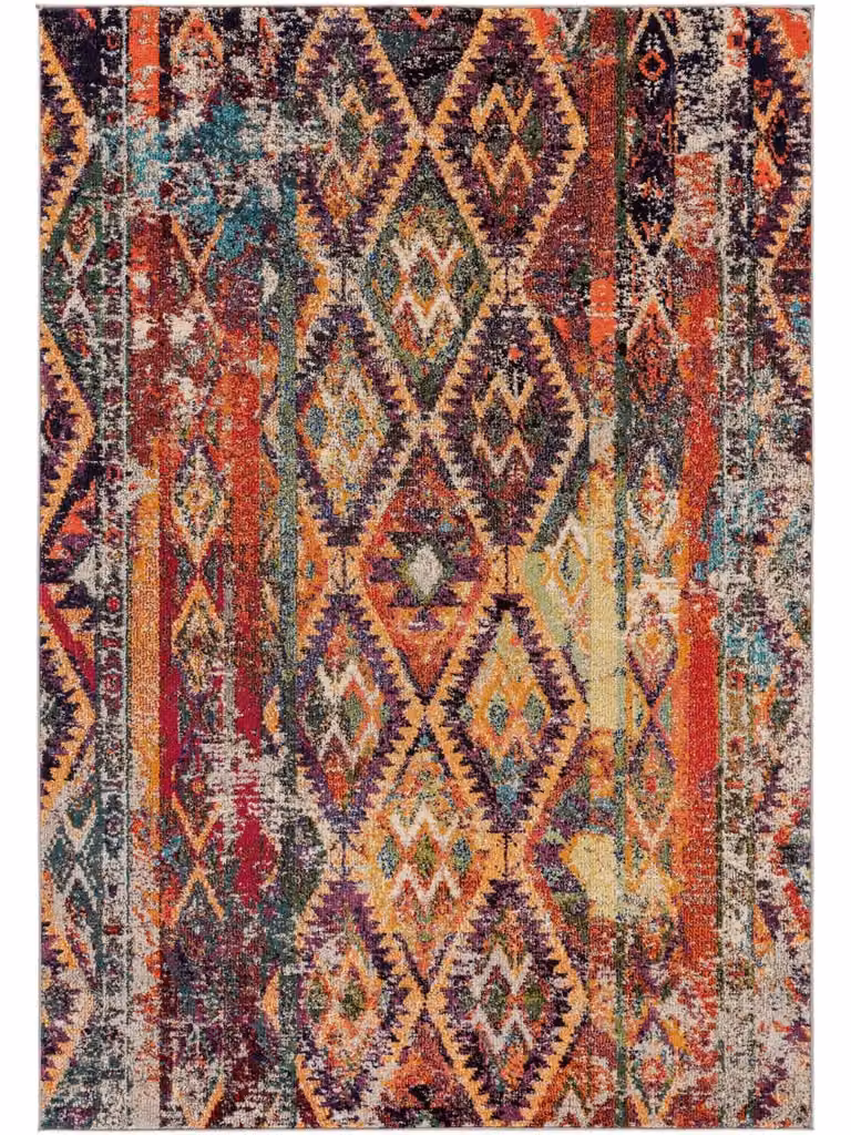 Alfombra patchwork multicolor Benuta de forma rectangular, An/P: 160 x 230 cm