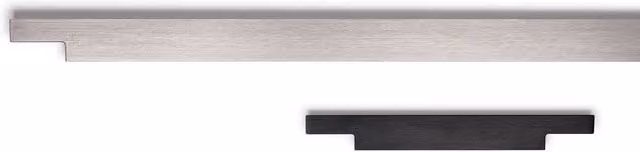Tirador para encastrar Linear 0139 de VIEFE en acabado Inox Look, aluminio cepillado, An: 147 mm, Al: 20,5 mm