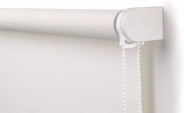 Estor enrollable Easydeco blanco semi transparente con protección UV y aislamiento térmico An/P/Al: 170 x 166 x 250 cm