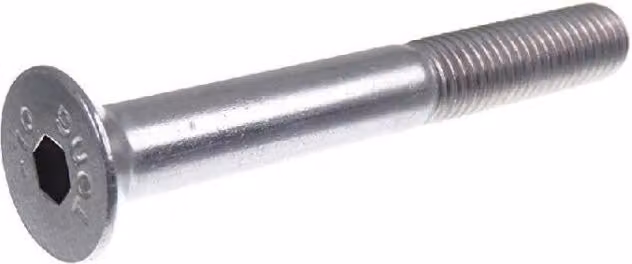 Tornillo Allen UCAFIX DIN 7991 con Cabeza Avellanada y Alojamiento Hexagonal, Zincado, Color Plata, M-8, Largo: 60 mm
