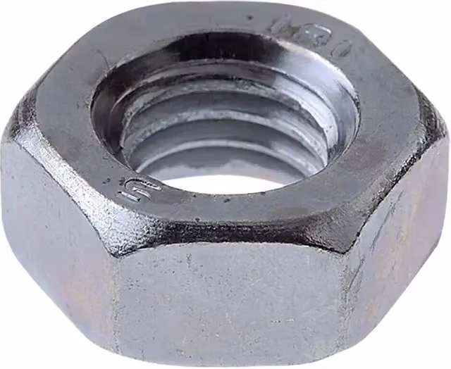 Pack de 100 tuercas hexagonales VZ M6 de acero galvanizado color plata de Profi Depot con ancho de llave de 10 mm