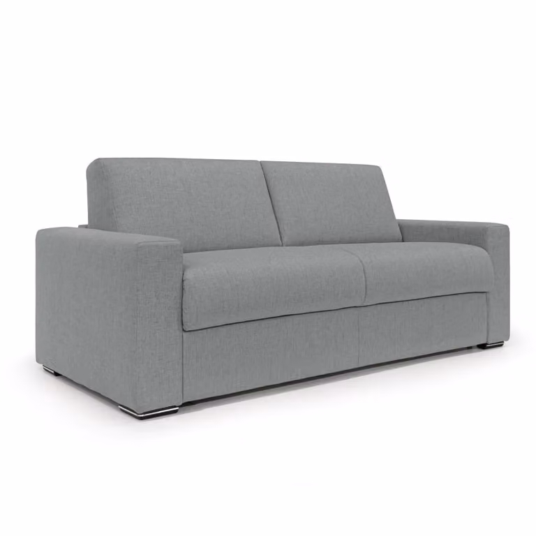 Sofá convertible moderno Divani.Store en color gris con colchón de 20 cm y Ancho: 220 cm