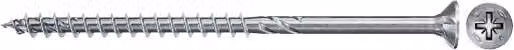 Tornillo para madera Fischer Power-Fast II FPF II CZP, cabeza avellanada con ranura cruciforme PZ2 y rosca parcial, galvanizado azul, 4,5 x 40 mm