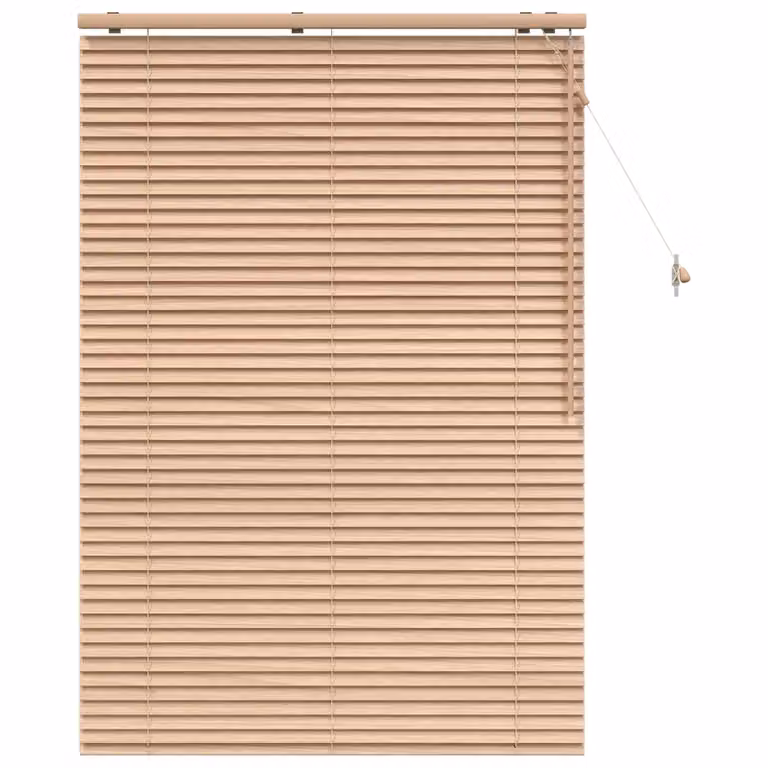 Persiana veneciana de madera vidaXL en aspecto de roble, color marrón y beige, An/Al: 120 x 160 cm, 35 mm