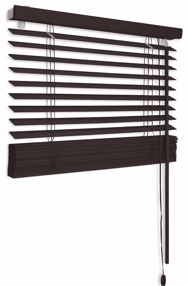 Persiana veneciana de madera Sol Royal color marrón An/Al: 100 x 160 cm
