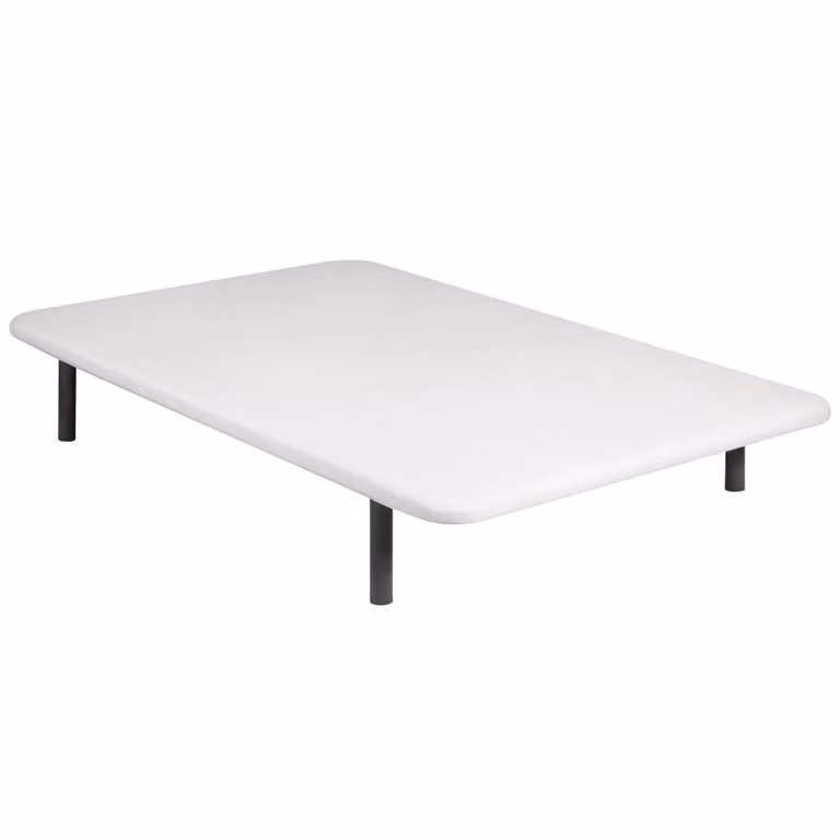 Base tapizada Royal Sleep blanca con patas An/P/Al: 105 x 200 x 32 cm