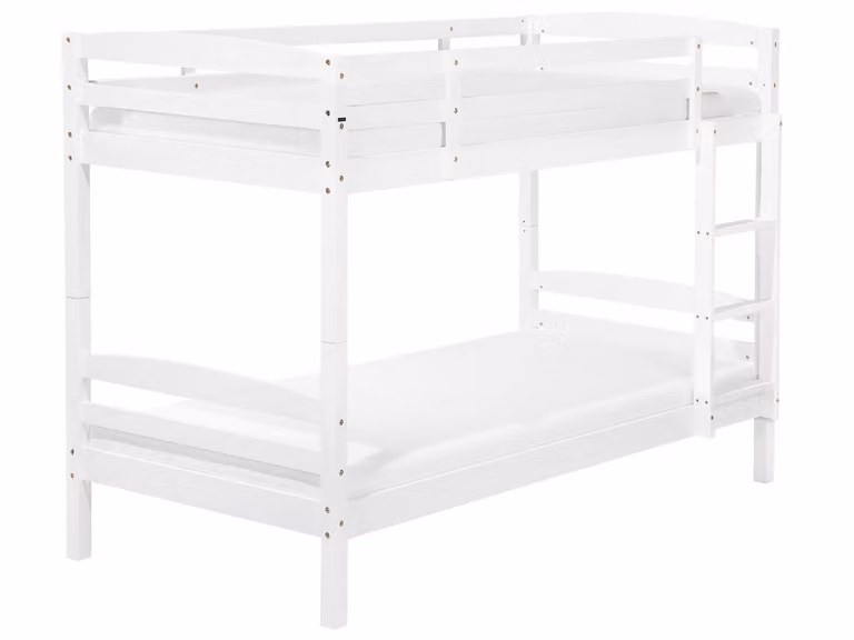 Litera Beliani de madera de pino para niños en color blanco An/P/Al: 90 x 200 cm