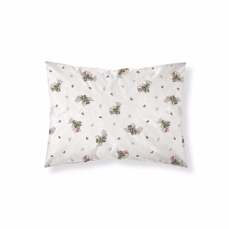 Funda de almohada Muare Home con diseño floral de Navidad en multicolor, 100% poliéster, An/P/Al: 45 x 110 cm