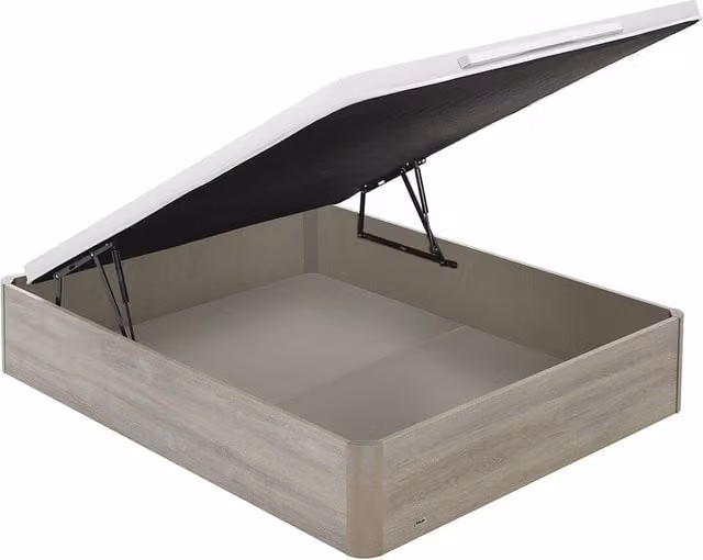 Canapé abatible Flex de madera y metal en gris o beige, An/P/Al: 105 x 190 cm