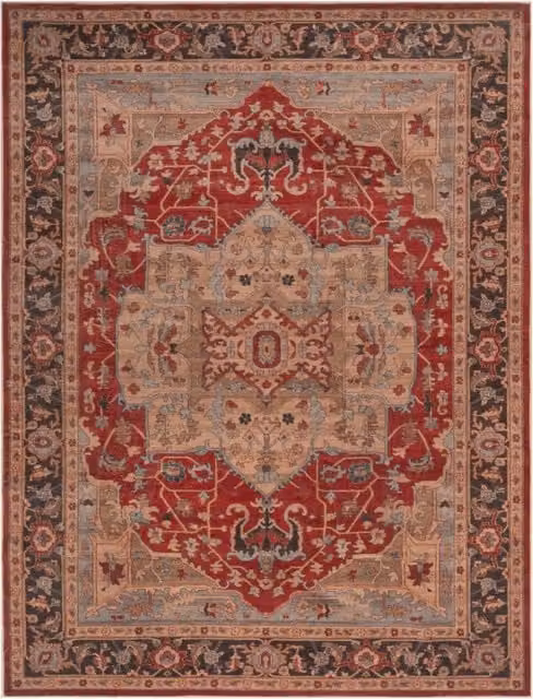 Alfombra lavable Sami de estilo oriental en color rojo, rectangular, An/P: 160 x 220 cm