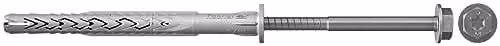 Taco de expansión Fischer SXRL 10 x 120 mm con tornillo hexagonal de acero inoxidable A4, caja de 50 unidades