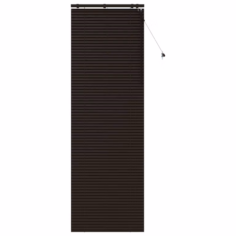 Persiana veneciana de madera vidaXL en marrón oscuro, An: 80 cm, Al: 250 cm