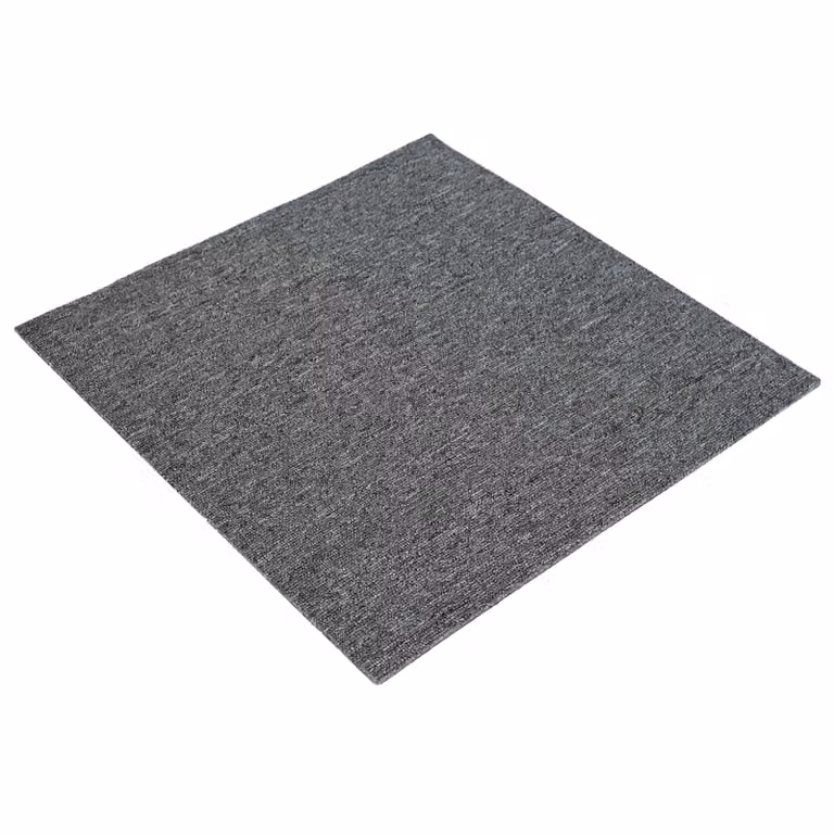 Set de 4 azulejos de alfombra modernos vidaXL en gris, de polipropileno, An/P: 50 x 50 cm