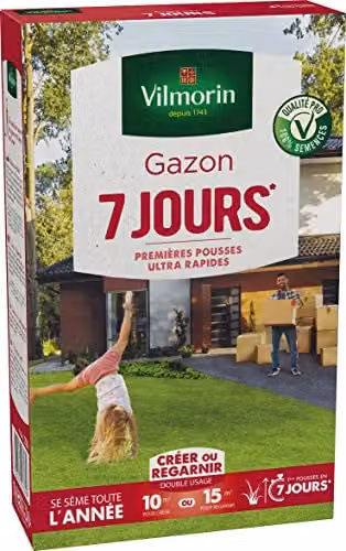 Semillas de césped Vilmorin Turf 7 días, 250 g