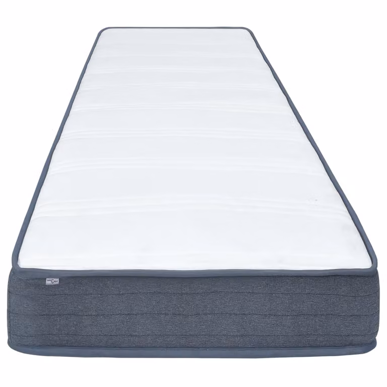 Colchón box spring híbrido vidaXL de tela blanca con suavidad media An/P/Al: 160 x 80 x 20 cm