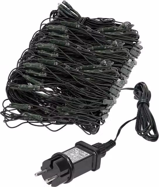 Guirnalda de luces LED Ecd Germany tipo cortina para Navidad, 320 LED, blanco cálido, IP44, An/Al: 1,5 x 3 m