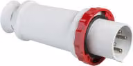 Enchufe industrial Schneider Electric Pratika 125 A 3P+E 380-415 V IP67 de superficie en plástico rojo
