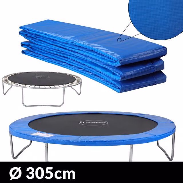 Cojín de protección para cama elástica Monzana® azul de PVC con protección UV Diámetro: 305 cm