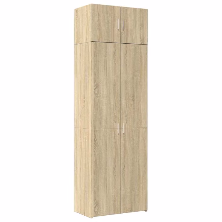 Armario de pared moderno vidaXL en madera de roble color marrón y beige, An: 70 cm, P: 42,5 cm, Al: 225 cm
