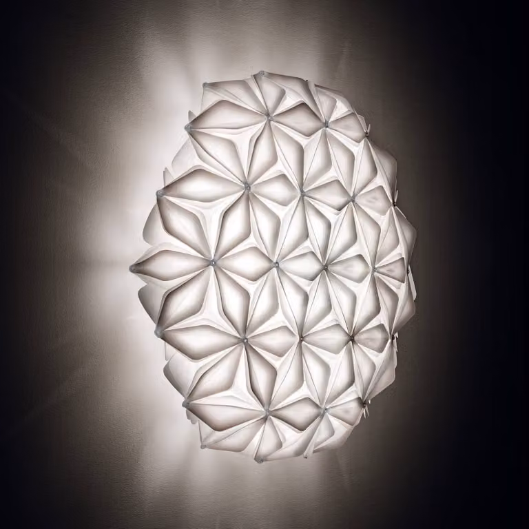 Lámpara de techo Slamp La Vie diseño redondo, atenuable, color blanco, de plástico para salón o comedor