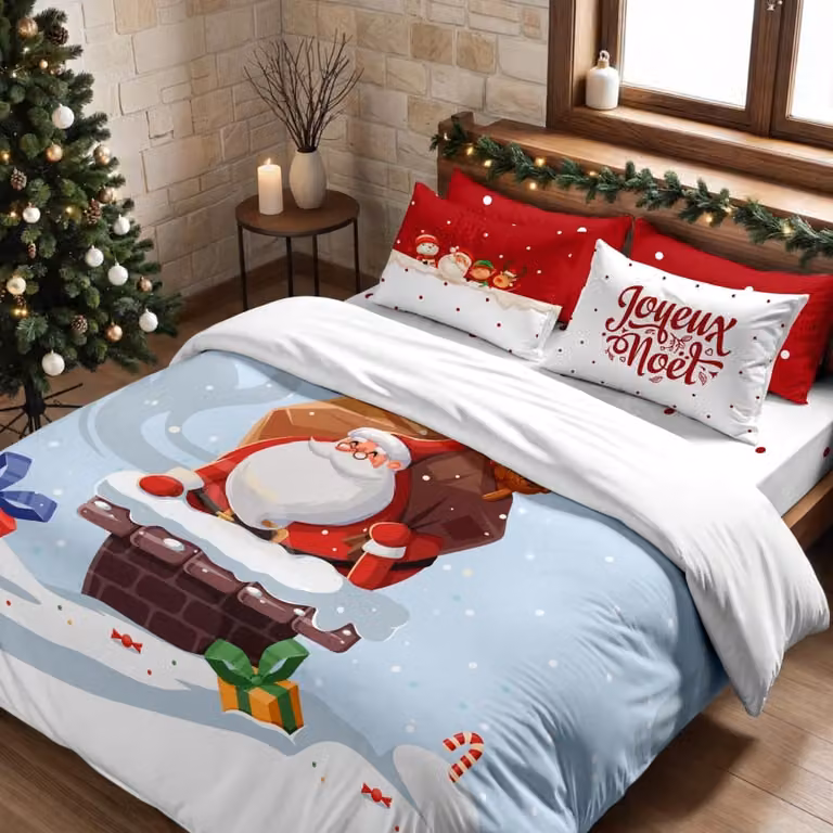 Funda nórdica de Navidad Decolores Home multicolor en poliéster, An/P/Al: 240 x 220 cm