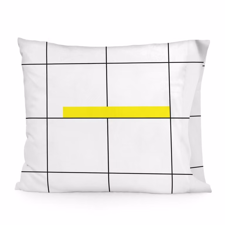 Funda de almohada Firefly de Happyfriday en algodón multicolor y blanco, reversible y transpirable, An/P/Al: 70 x 60 x 1 cm
