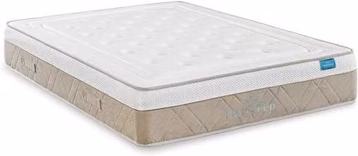Colchón híbrido Leafsleep Nature Spring Deluxe blanco con muelles ensacados y viscoelástica An/P/Al: 190 x 160 x 30 cm