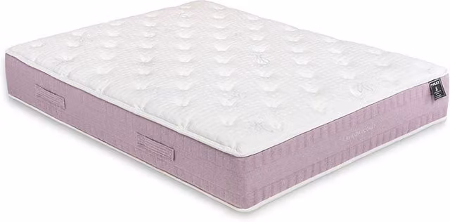 Colchón de muelles ensacados Flex Lavanda Pocket en color morado y blanco con propiedades antibacterianas y regulación de temperatura