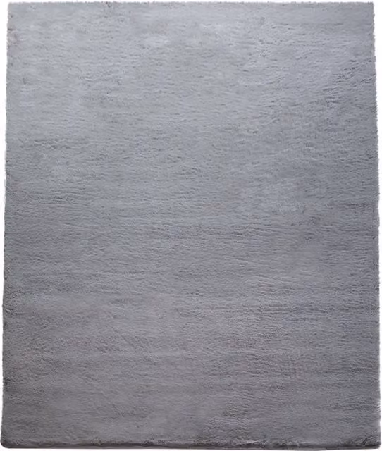 Alfombra de piel sintética Fluffy color antracita de 200 x 200 cm