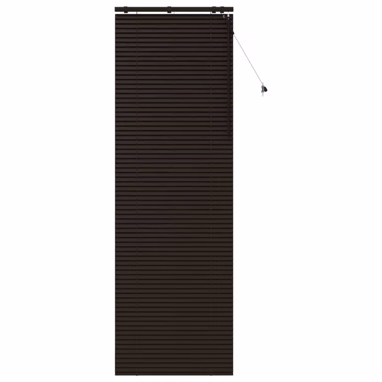 Persiana veneciana de madera vidaXL en marrón oscuro, An/Al: 90 x 250 cm