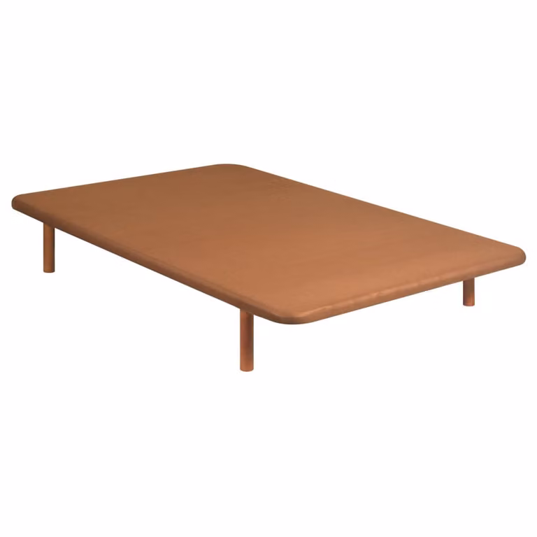 Base tapizada Pikolin en color cerezo con estructura reforzada y transpirable An/P/Al: 150 x 190 cm