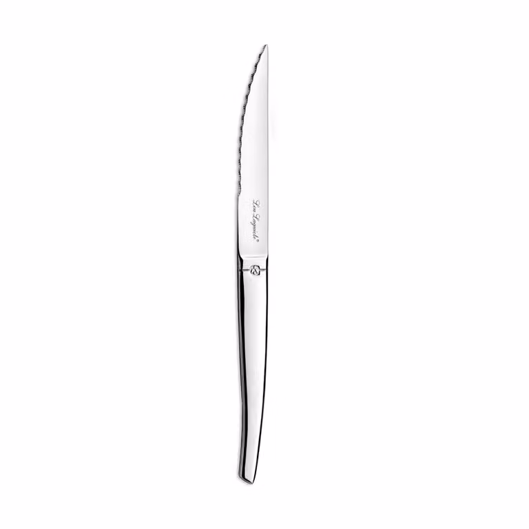 Juego de 12 cuchillos de mesa para carne Jet Lou Laguiole de Amefa en acero inoxidable color plata pulido