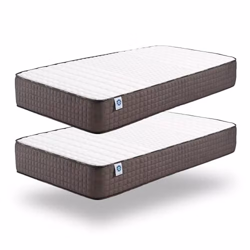 Pack de 2 colchones híbridos Naturalex Titanium con espuma viscoelástica, An/P/Al: 70 x 190 x 20 cm