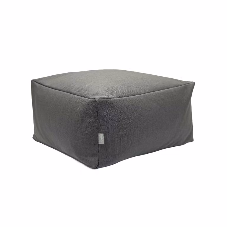 Puff de algodón Naf Naf con funda desenfundable en color gris antracita, An/P/Al: 50 x 50 x 25 cm