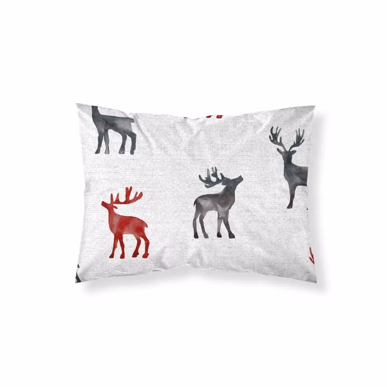 Funda de almohada Muare Home multicolor con diseño gráfico de Navidad, 65 x 65 cm